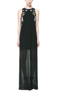 vestito nero zara